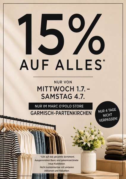 fuenfzehn prozent extra auf alles marcopolo rosenheim