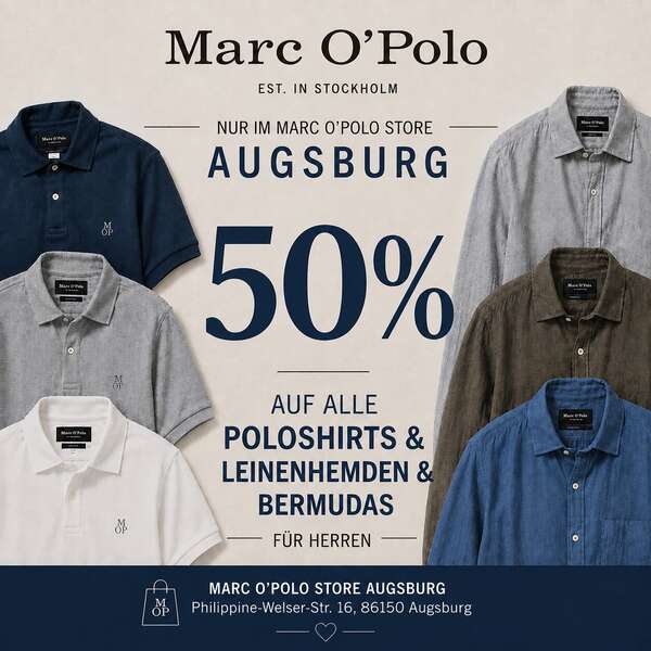 poloshirts leinenhemden fuenfzig prozent reduziert marcopolo rosenheim