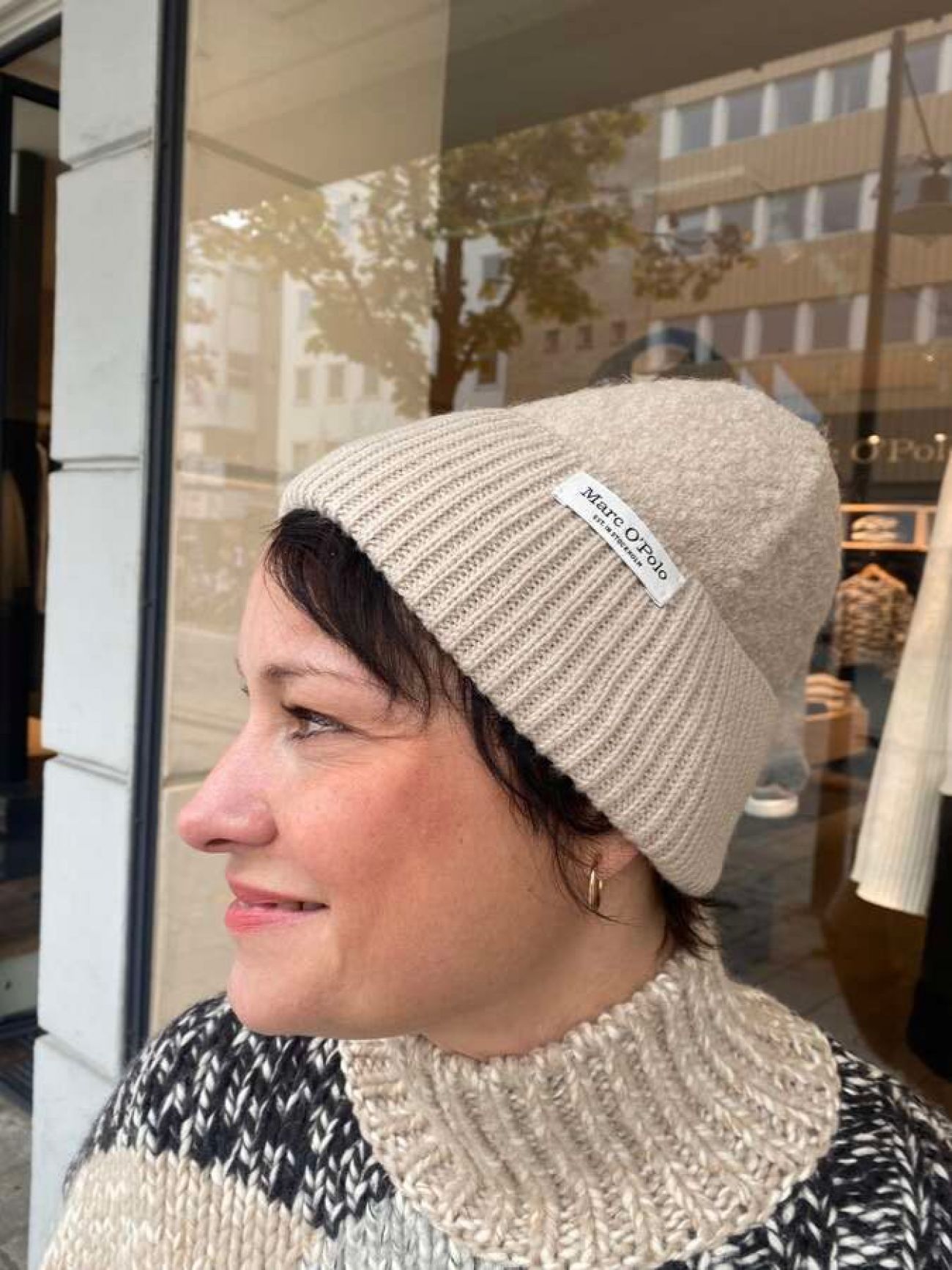 Boucle-Mütze warm kuschlig weich