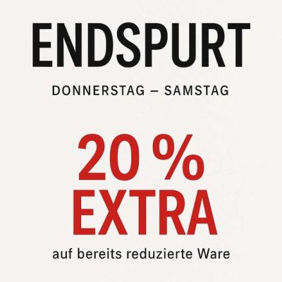 NUR NOCH MORGEN! 20% EXTRA auf reduzierte Ware bei Marc O´Polo Augsburg